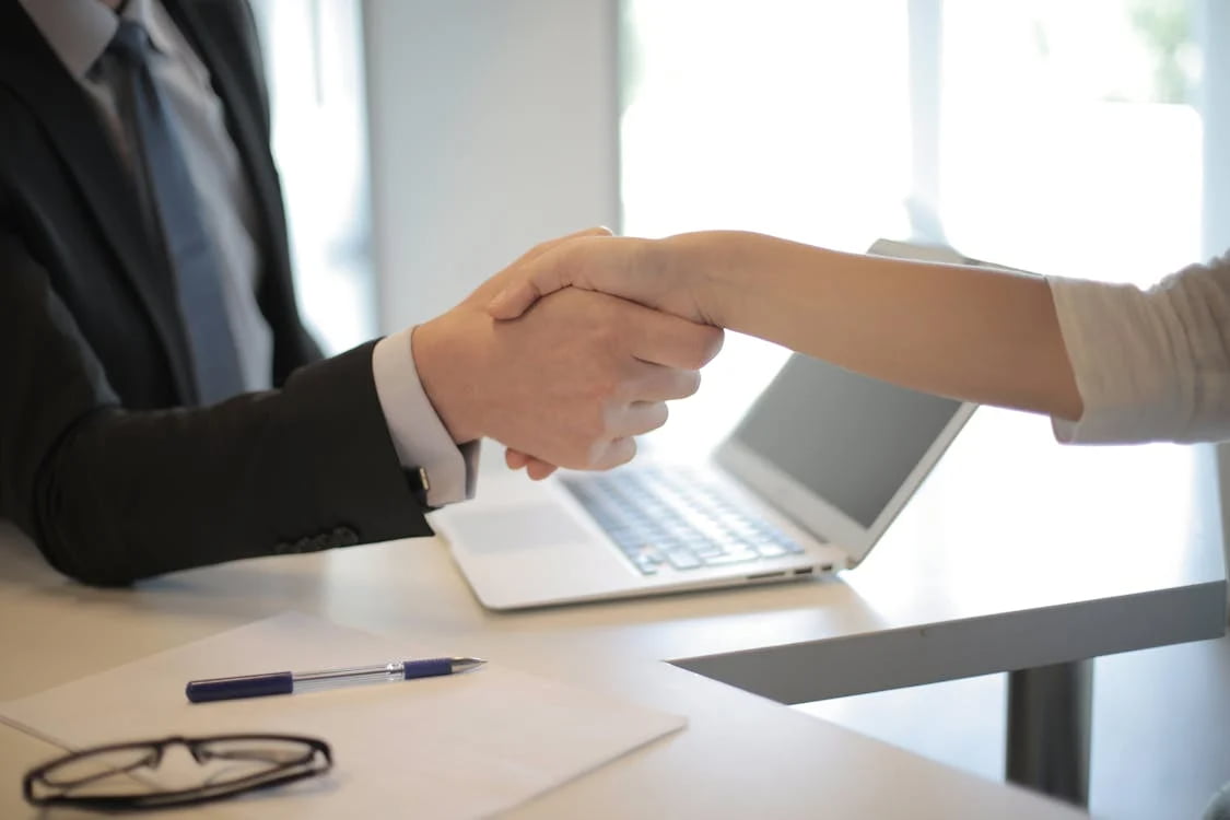 Handshaking for getting a new job