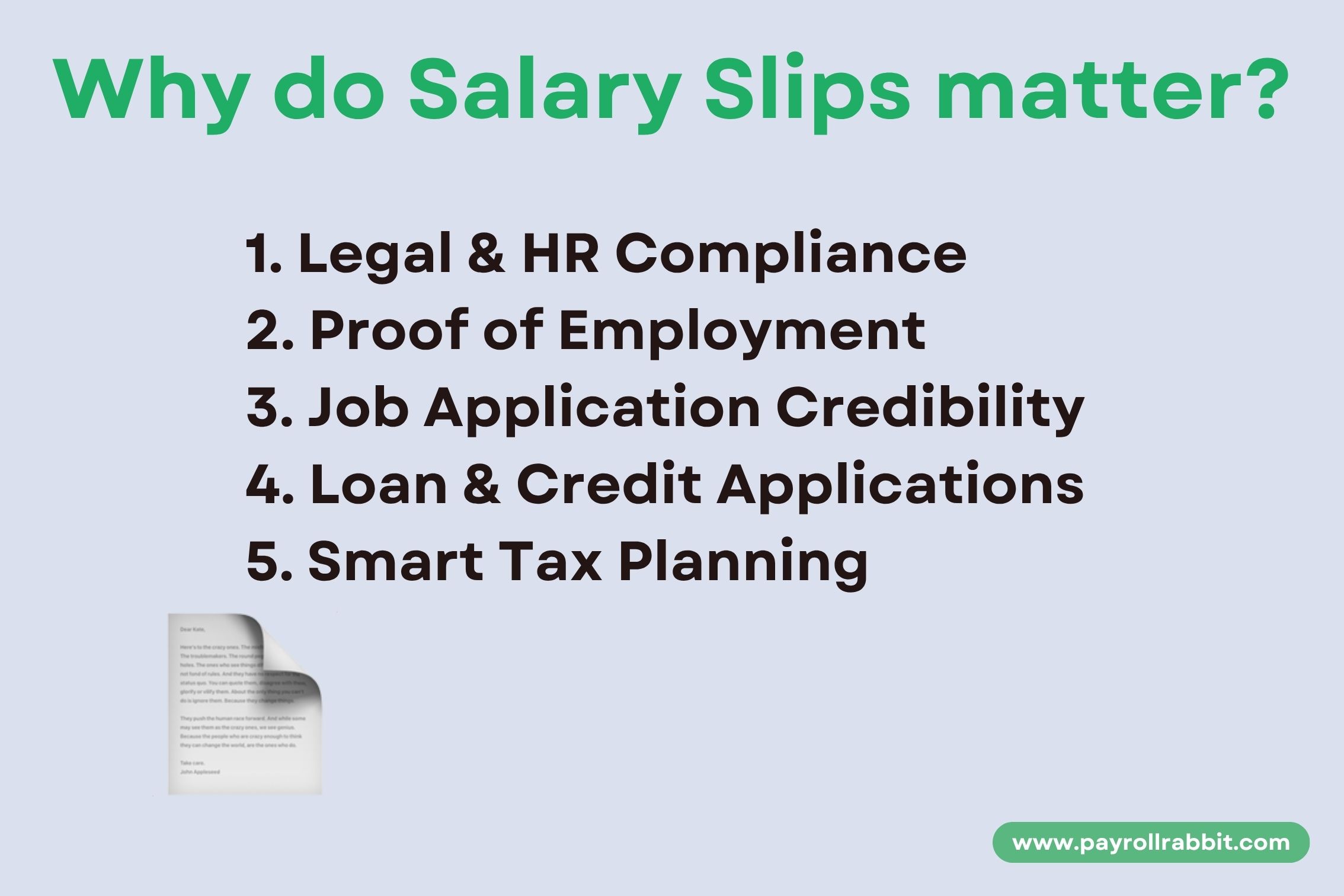 Why salary slips matter graphic